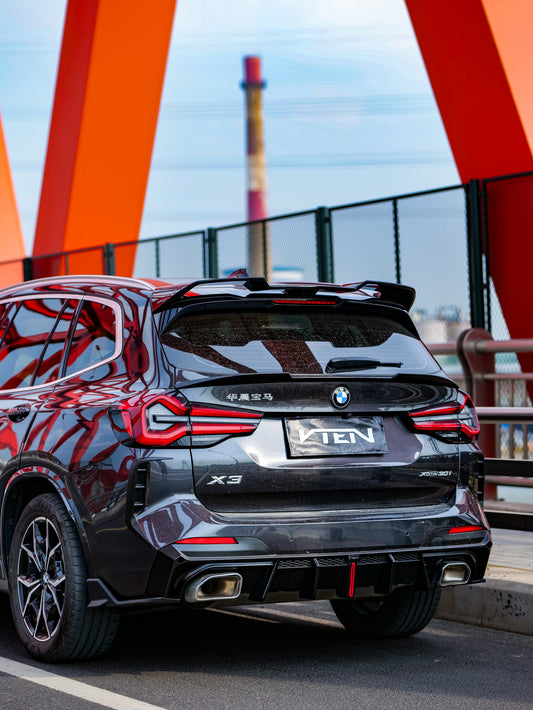 BMW X3 s/x Drive30 G01 LCI & IX3 BEV G08 LCI 2022-ON with Aftermarket Parts - Rear Diffuser & Corner Splitter PP / ABS from VTEN