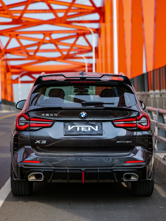 BMW X3 s/x Drive30 G01 LCI & IX3 BEV G08 LCI 2022-ON with Aftermarket Parts - Rear Lip Spoiler ABS from VTEN