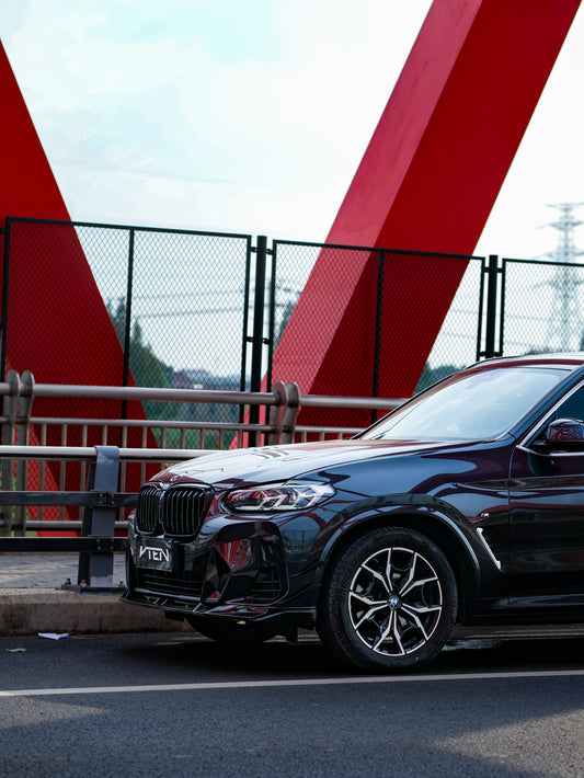 BMW X3 M40 s/x Drive30 G01 LCI & X4 M40 xDrive30 G02 LCI & IX3 BEV G08 LCI 2022-ON with Aftermarket Parts - Front Lip PP from VTEN