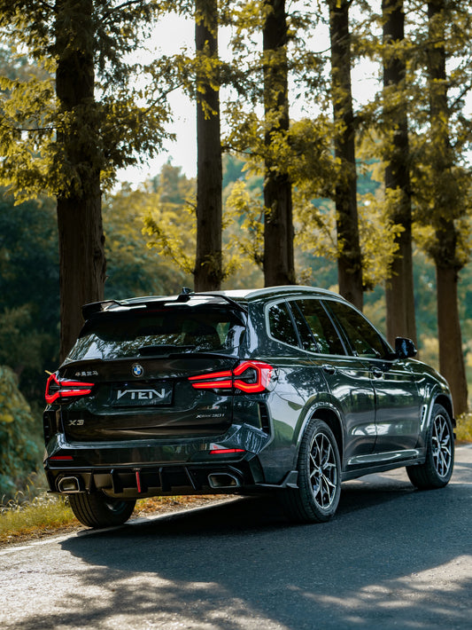 BMW X3 s/x Drive30 G01 LCI & IX3 BEV G08 LCI 2022-ON with Aftermarket Parts - Rear Diffuser & Corner Splitter PP / ABS from VTEN