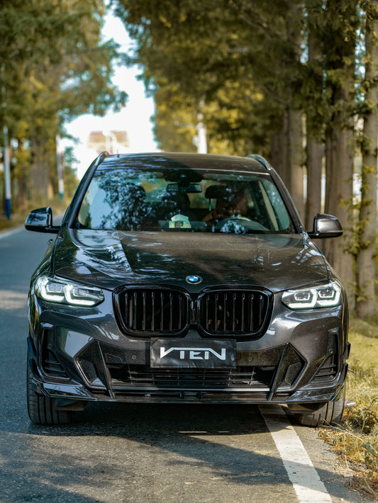 BMW X3 M40 s/x Drive30 G01 LCI & X4 M40 xDrive30 G02 LCI & IX3 BEV G08 LCI 2022-ON with Aftermarket Parts - Front Lip PP from VTEN
