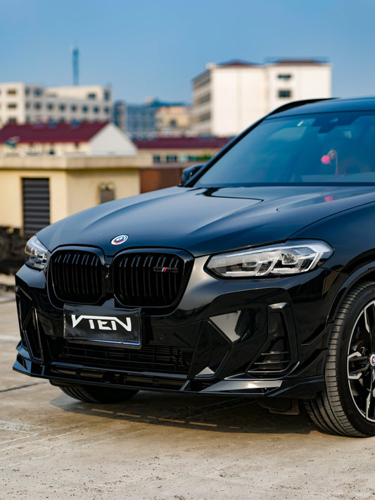BMW X3 M40 s/x Drive30 G01 LCI & X4 M40 xDrive30 G02 LCI & IX3 BEV G08 LCI 2022-ON with Aftermarket Parts - Front Lip PP from VTEN