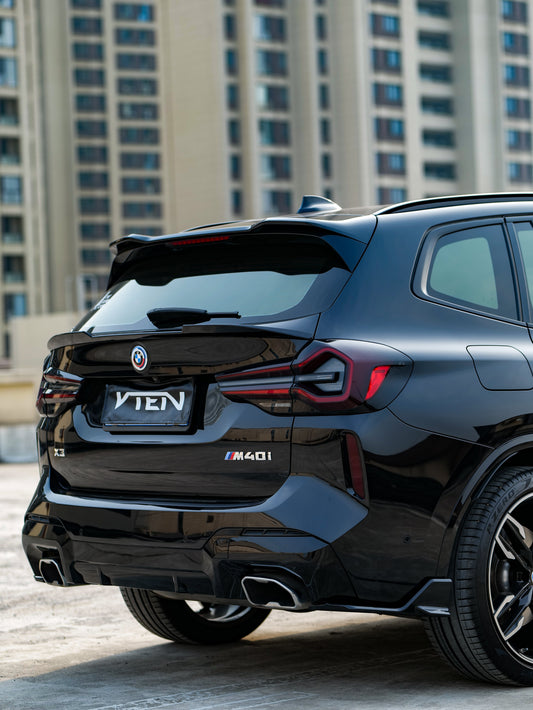 BMW X3 s/x Drive30 G01 LCI & IX3 BEV G08 LCI 2022-ON with Aftermarket Parts - Rear Roof Spoiler ABS from VTEN