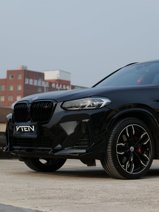 BMW X3 M40 s/x Drive30 G01 LCI & X4 M40 xDrive 30 G02 LCI & IX3 BEV G08 LCI 2022-ON with Aftermarket Parts - Front Lip PP from VTEN