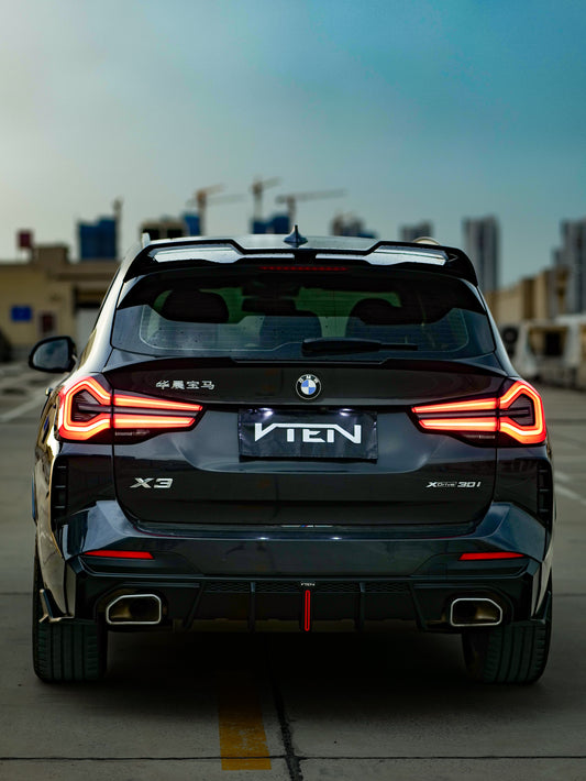 BMW X3 s/x Drive30 G01 LCI & IX3 BEV G08 LCI 2022-ON with Aftermarket Parts - Rear Diffuser & Corner Splitter PP / ABS from VTEN
