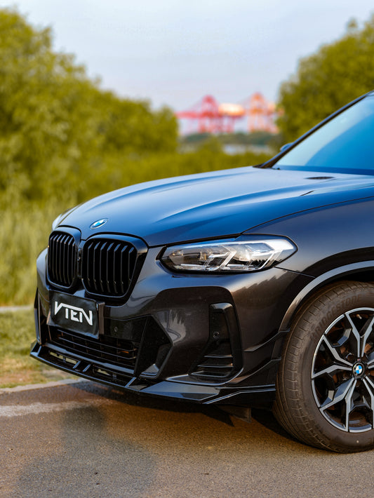 BMW X3 M40 s/x Drive30 G01 LCI & X4 M40 xDrive 30 G02 LCI & IX3 BEV G08 LCI 2022-ON with Aftermarket Parts - Front Lip PP from VTEN