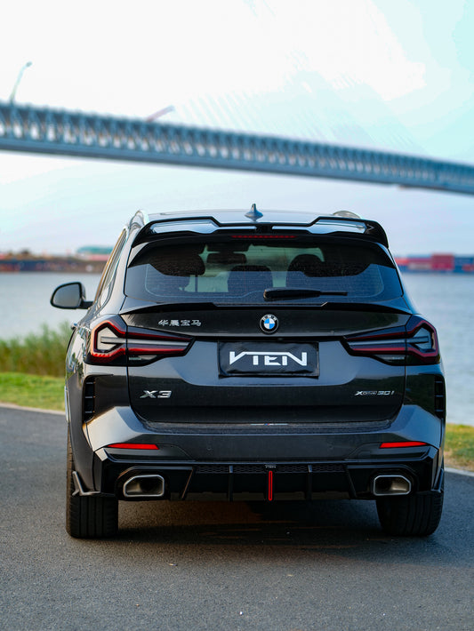 BMW X3 s/x Drive30 G01 LCI & IX3 BEV G08 LCI 2022-ON with Aftermarket Parts - Rear Lip Spoiler ABS from VTEN