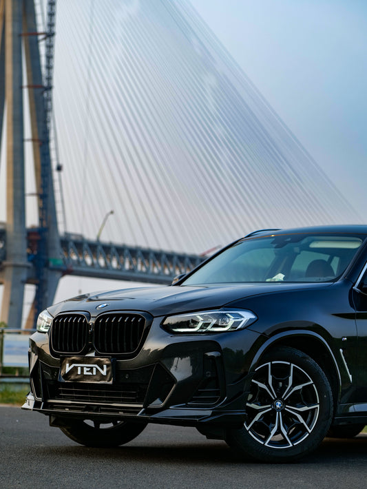 BMW X3 M40 s/x Drive30 G01 LCI & X4 M40 xDrive 30 G02 LCI & IX3 BEV G08 LCI 2022-ON with Aftermarket Parts - Front Lip PP from VTEN