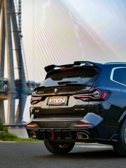BMW X3 s/x Drive30 G01 LCI & IX3 BEV G08 LCI 2022-ON with Aftermarket Parts - Rear Roof Spoiler ABS from VTEN
