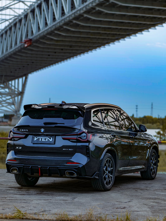 BMW X3 s/x Drive30 G01 LCI & IX3 BEV G08 LCI 2022-ON with Aftermarket Parts - Rear Lip Spoiler ABS from VTEN