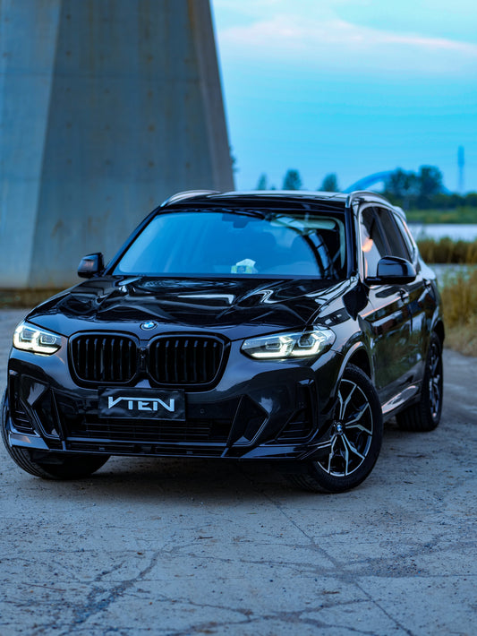 BMW X3 M40 s/x Drive30 G01 LCI & X4 M40 xDrive30 G02 LCI & IX3 BEV G08 LCI 2022-ON with Aftermarket Parts - Front Lip PP from VTEN