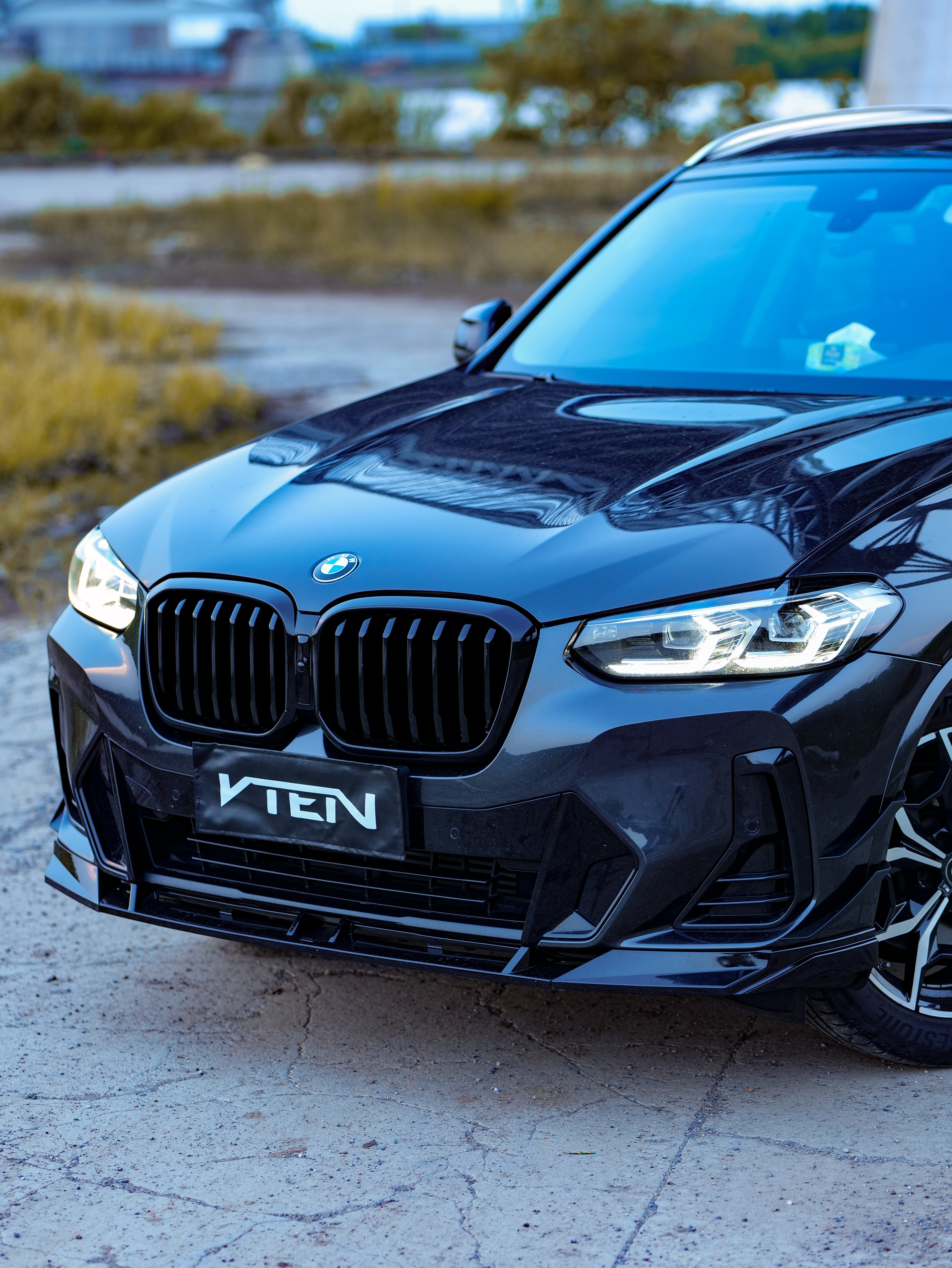 BMW X3 M40 s/x Drive30 G01 LCI & X4 M40 xDrive30 G02 LCI & IX3 BEV G08 LCI 2022-ON with Aftermarket Parts - Front Lip PP from VTEN