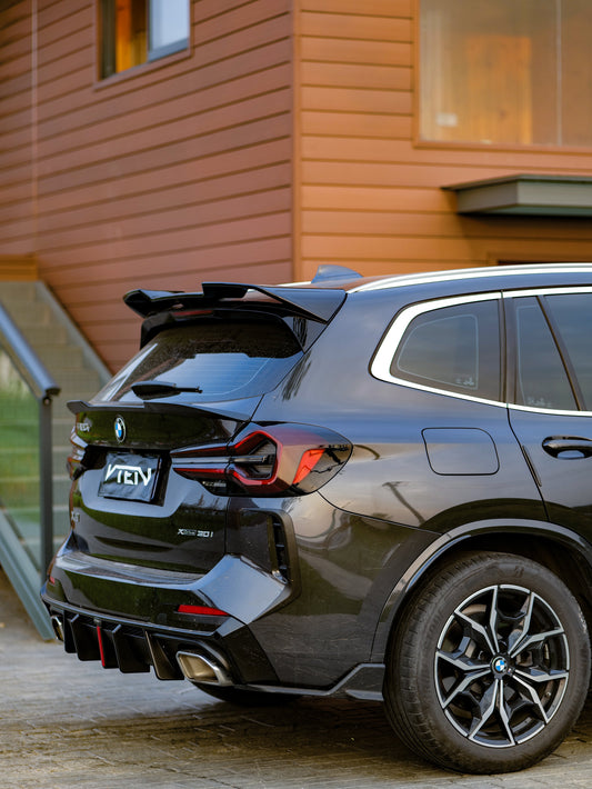 BMW X3 s/x Drive30 G01 LCI & IX3 BEV G08 LCI 2022-ON with Aftermarket Parts - Rear Roof Spoiler ABS from VTEN