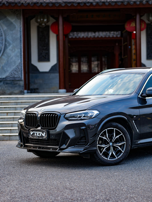 BMW X3 M40 s/x Drive30 G01 LCI & X4 M40 xDrive30 G02 LCI & IX3 BEV G08 LCI 2022-ON with Aftermarket Parts - Front Lip PP from VTEN