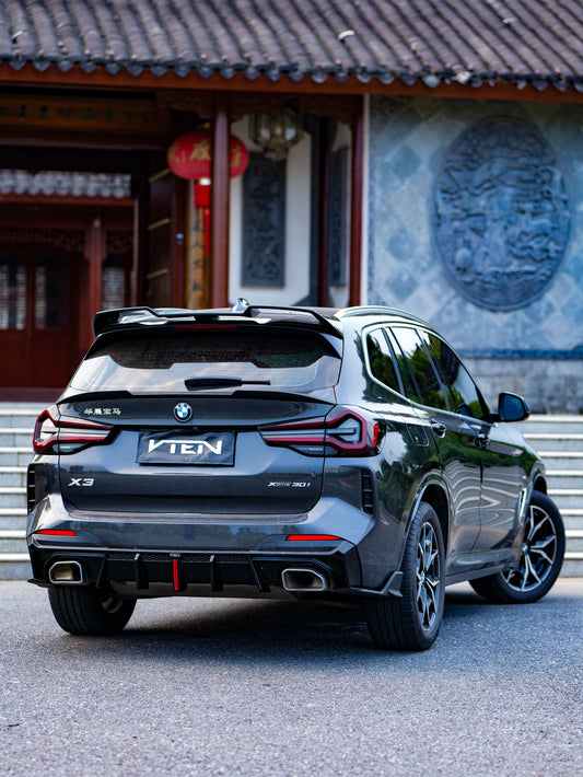 BMW X3 s/x Drive30 G01 LCI & IX3 BEV G08 LCI 2022-ON with Aftermarket Parts - Rear Lip Spoiler ABS from VTEN