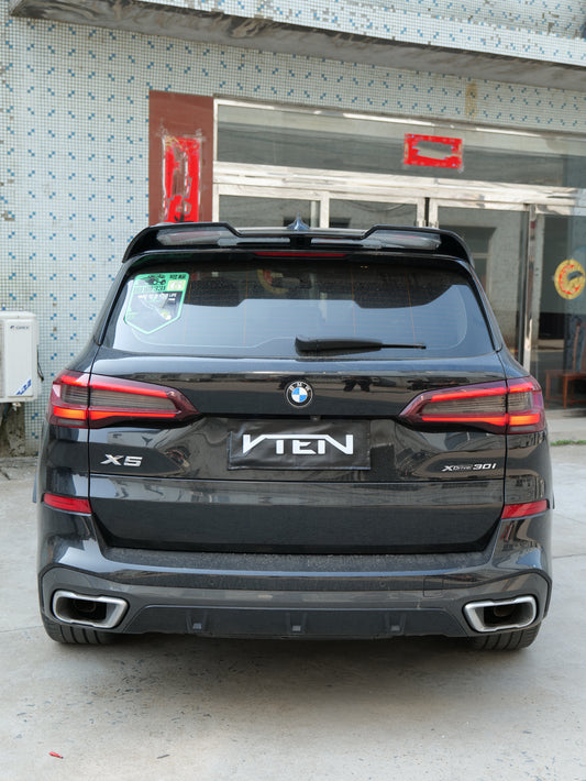 BMW X5 G05 M50i X/S Drive 40i (with M-Package) (Fits Both Pre-LCI & LCI）2019-ON with Aftermarket Parts - Rear Roof Spoiler ABS from VTEN