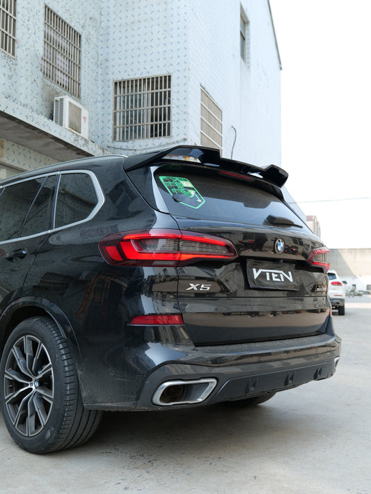 BMW X5 G05 M50i X/S Drive 40i (with M-Package) (Fits Both Pre-LCI & LCI）2019-ON with Aftermarket Parts - Rear Roof Spoiler ABS from VTEN