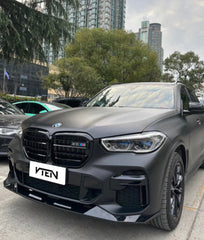  BMW X6 M60I xDrive40i (with M-Package) G06 Pre-LCI 2020 2021 2022 2023 with Aftermarket Parts - Front Lip ABS from VTEN