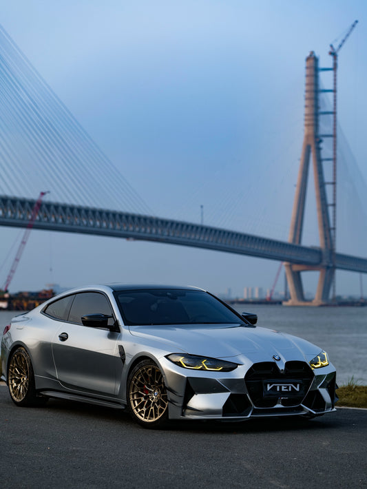 BMW M3 G80 G81 & M4 G82 G83 2021-ON with Aftermarket Parts - Front Canards Pre-preg Carbon Fiber from VTEN