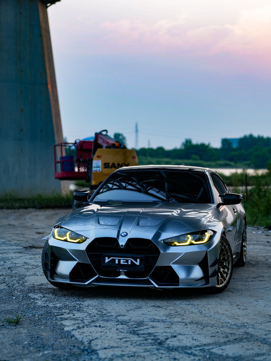 BMW M3 G80 G81 & M4 G82 G83 2021-ON with Aftermarket Parts - Front Canards Pre-preg Carbon Fiber from VTEN