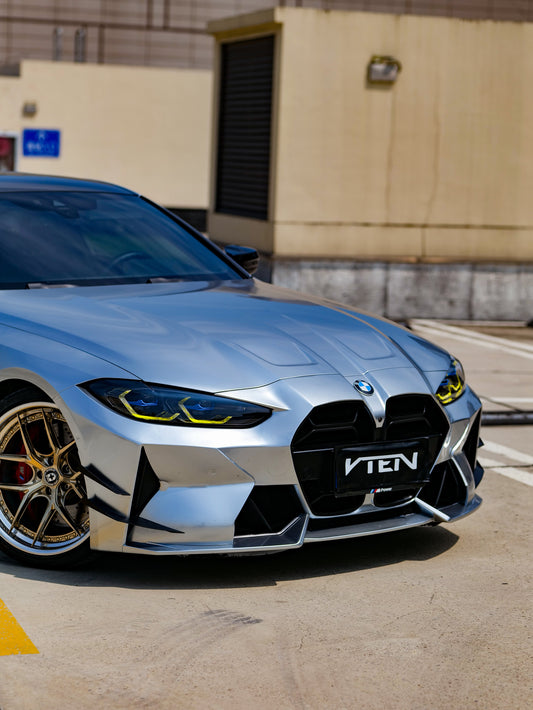 BMW M3 G80 G81 & M4 G82 G83 2021-ON with Aftermarket Parts - Front Bumper Pre-preg Carbon Fiber from VTEN