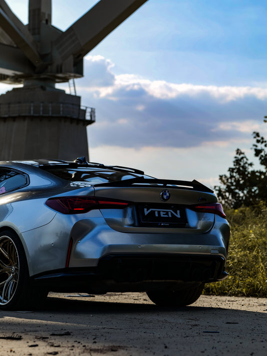 BMW 4 series 430i M440i G22 2020-ON & M4 / M4C / M4CS G82 2021-ON with Aftermarket Parts - Rear Roof Spoiler ABS from VTEN