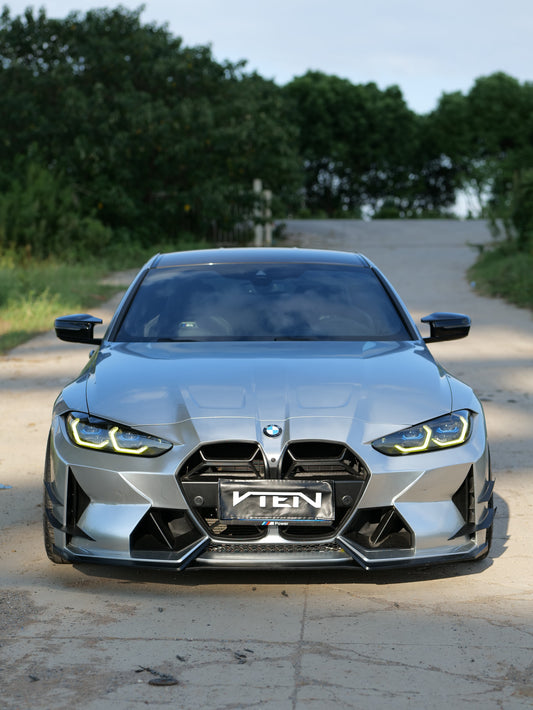 BMW M3 G80 G81 & M4 G82 G83 2021-ON with Aftermarket Parts - Front Bumper Pre-preg Carbon Fiber from VTEN