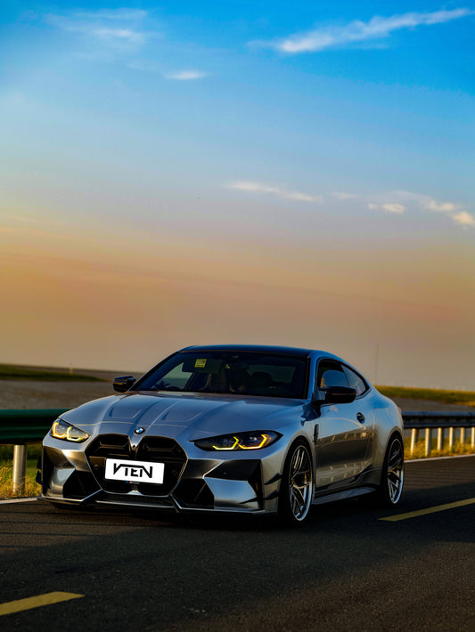 BMW M3 G80 G81 & M4 G82 G83 2021-ON with Aftermarket Parts - Front Canards Pre-preg Carbon Fiber from VTEN