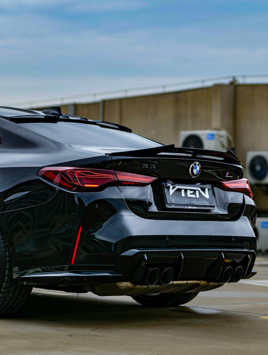 BMW 4 series 430i M440i G22 2020-ON & M4 / M4C / M4CS G82 2021-ON with Aftermarket Parts - Rear Roof Spoiler ABS from VTEN