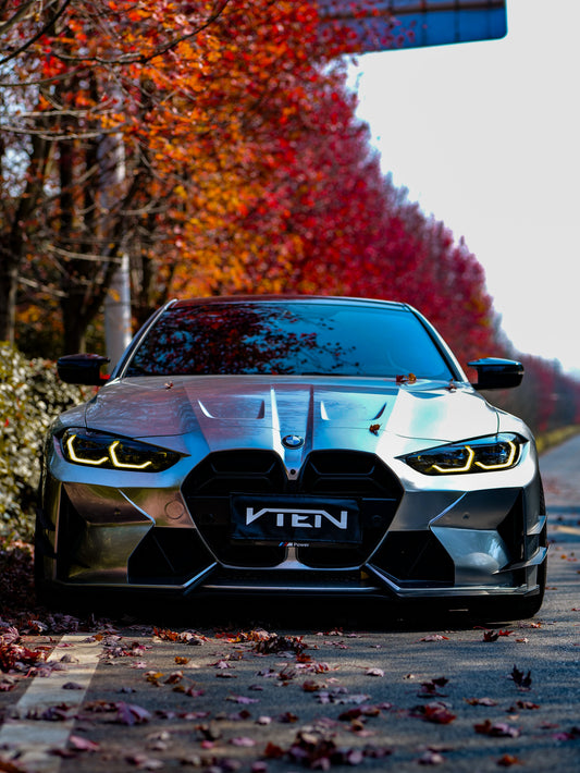 BMW M3 G80 G81 & M4 G82 G83 2021-ON with Aftermarket Parts - Front Bumper Pre-preg Carbon Fiber from VTEN