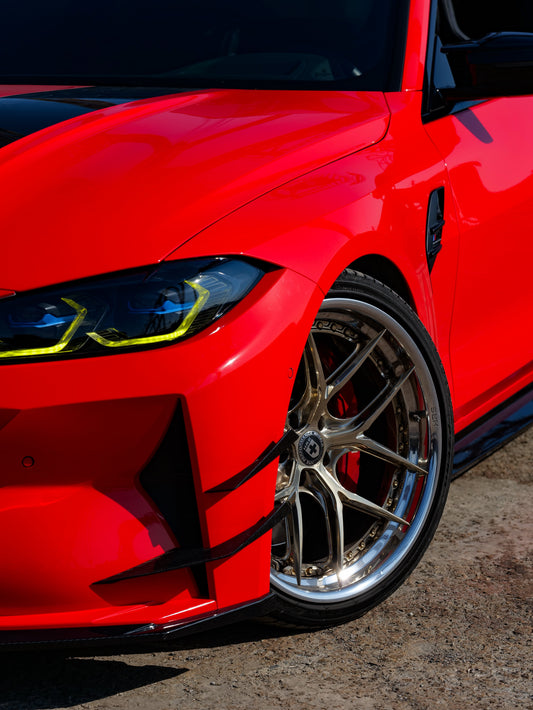 BMW M3 G80 G81 & M4 G82 G83 2021-ON with Aftermarket Parts - Front Canards Pre-preg Carbon Fiber from VTEN