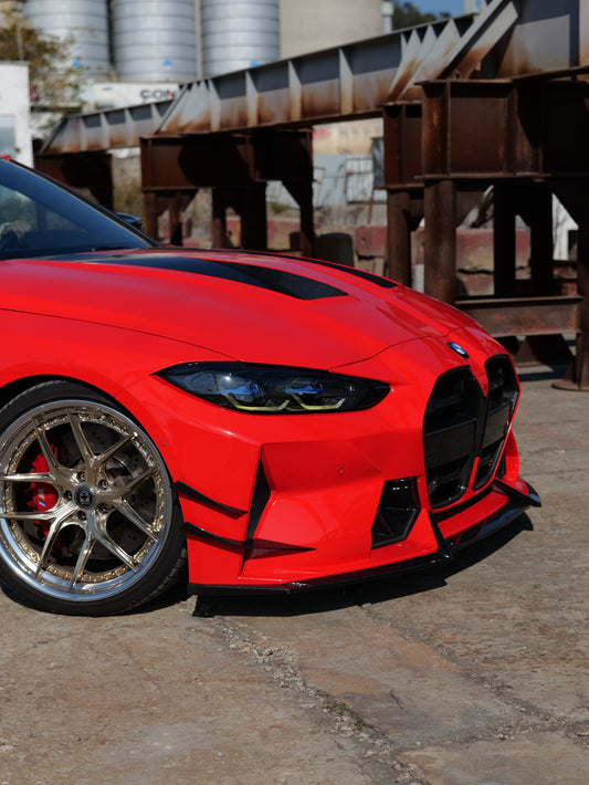 BMW M3 G80 G81 & M4 G82 G83 2021-ON with Aftermarket Parts - Front Canards Pre-preg Carbon Fiber from VTEN