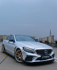 Mercedes Benz C-Class C300 W205 Sedan Facelift 2019 2020 2021 with Aftermarket Parts - Front Lip PP from VTEN