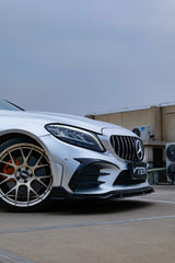 Mercedes Benz C-Class C300 W205 Sedan Facelift 2019 2020 2021 with Aftermarket Parts - Front Lip PP from VTEN