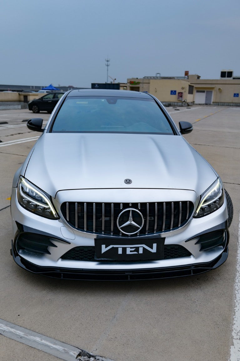 Mercedes Benz C-Class C300 W205 Sedan Facelift 2019 2020 2021 with Aftermarket Parts - Front Canards PP from VTEN