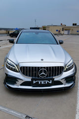 Mercedes Benz C-Class C300 W205 Sedan Facelift 2019 2020 2021 with Aftermarket Parts - Front Canards PP from VTEN
