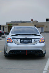 Mercedes Benz C-Class C63S C63 C43 AMG C450 C300 W205 Sedan 2015 2016 2017 2018 2019 2020 2021 with Aftermarket Parts - Rear Lip Spoiler ABS from VTEN