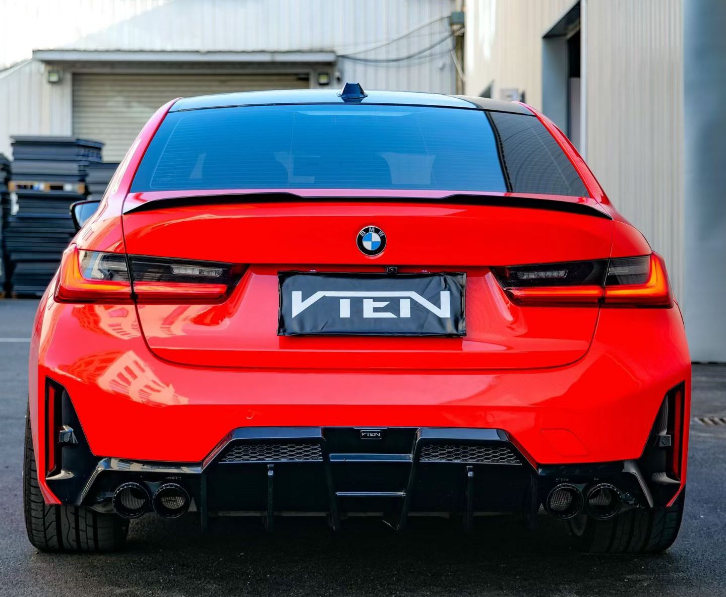 BMW M3 M3C M3CS G80 2021-ON & 3 Series M340i 330i (Fits Both Pre-LCI & LCI) G20 2019-ON with Aftermarket Parts - V2 Rear Lip Spoiler ABS from VTEN