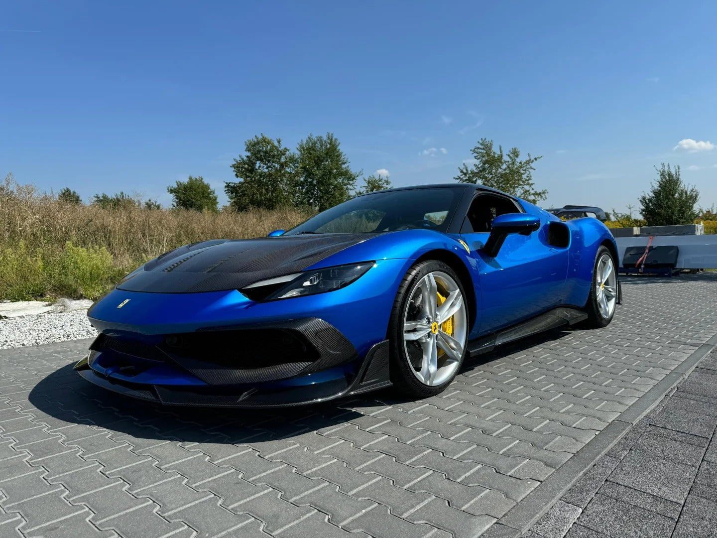Ferrari 296 GTB GTS with Aftermarket Parts - Headlight Trim Cover FRP / Carbon Fiber from Ventus Veloce