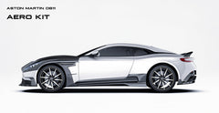 Aston Martin DB11 V8 V12 2017 2018 2019 2020 2021 2022 2023 with Aftermarket Parts - Rear Diffuser & Canards Carbon Fiber from Ventus Veloce