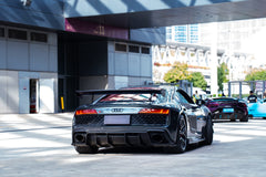 Audi R8 Gen 2 2017 2018 2019 2020 2021 2022 2023 with Aftermarket Parts - GT V2 Style Rear Wing Dry Pre-preg Carbon Fiber from Ventus Veloce
