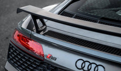 Audi R8 Gen 2 2017 2018 2019 2020 2021 2022 2023 with Aftermarket Parts - V1 Style Rear Wing Dry Pre-preg Carbon Fiber from Ventus Veloce