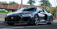 Audi R8 Gen 2 2020 2021 2022 2023 with Aftermarket Parts - Front Lip Carbon Fiber / FRP from Ventus Veloce