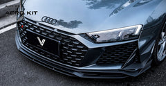 Audi R8 Gen 2 2020 2021 2022 2023 with Aftermarket Parts - Front Lip Carbon Fiber / FRP from Ventus Veloce