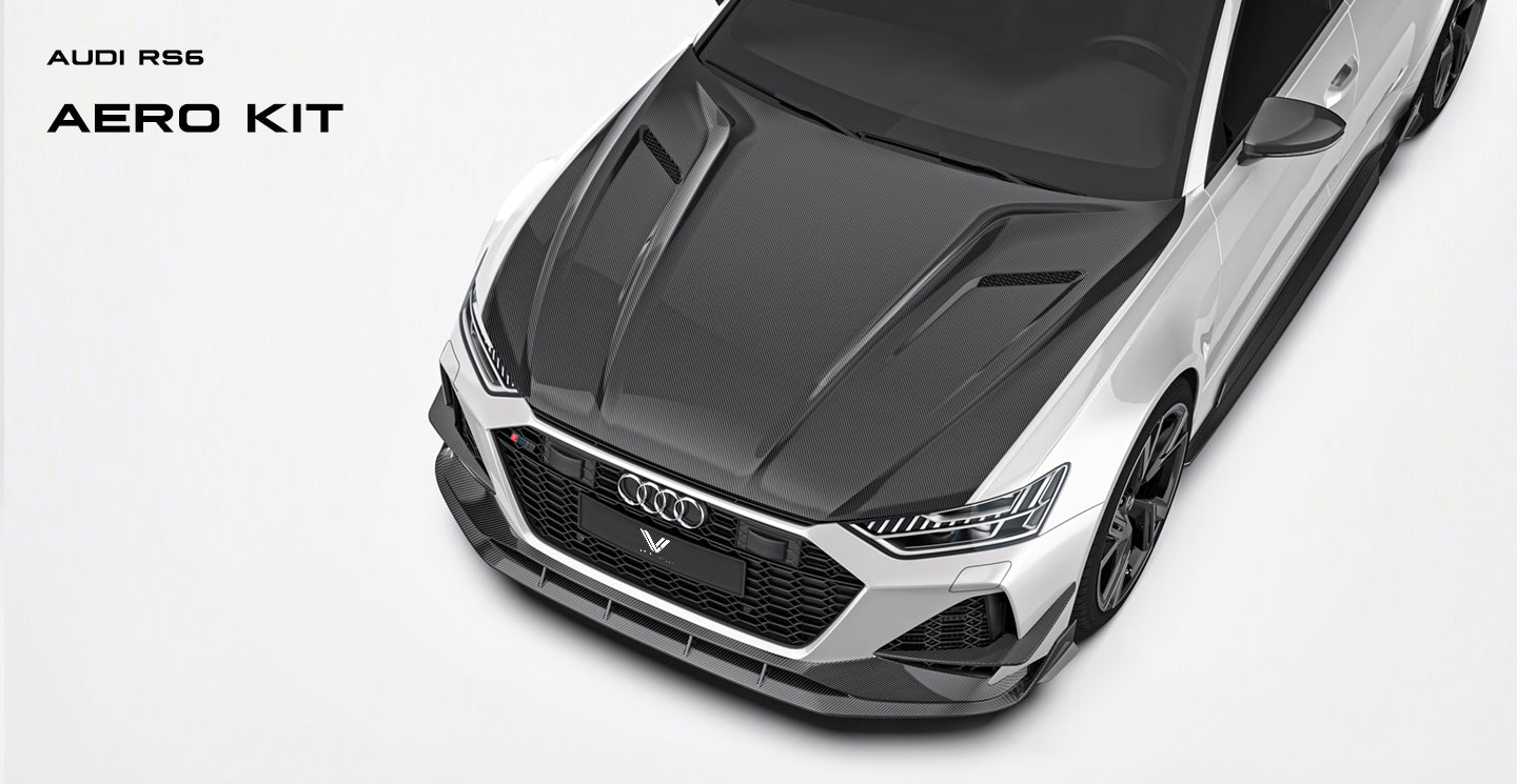 Audi RS6 & RS7 C8 2020-ON with Aftermarket Parts - Front Lip Carbon Fiber from Ventus Veloce