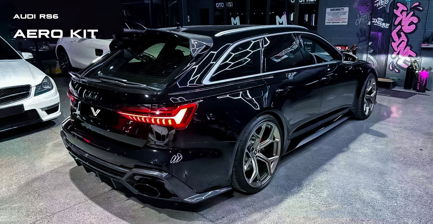 Audi RS6 & RS7 C8 2020-ON with Aftermarket Parts - Rear Diffuser Carbon Fiber from Ventus Veloce