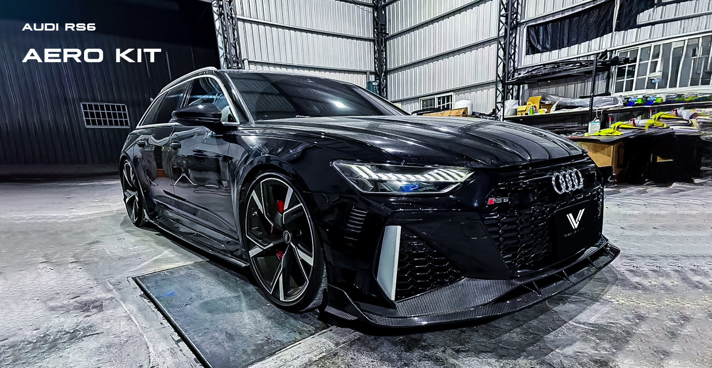 Audi RS6 & RS7 C8 2020-ON with Aftermarket Parts - Front Lip Carbon Fiber from Ventus Veloce