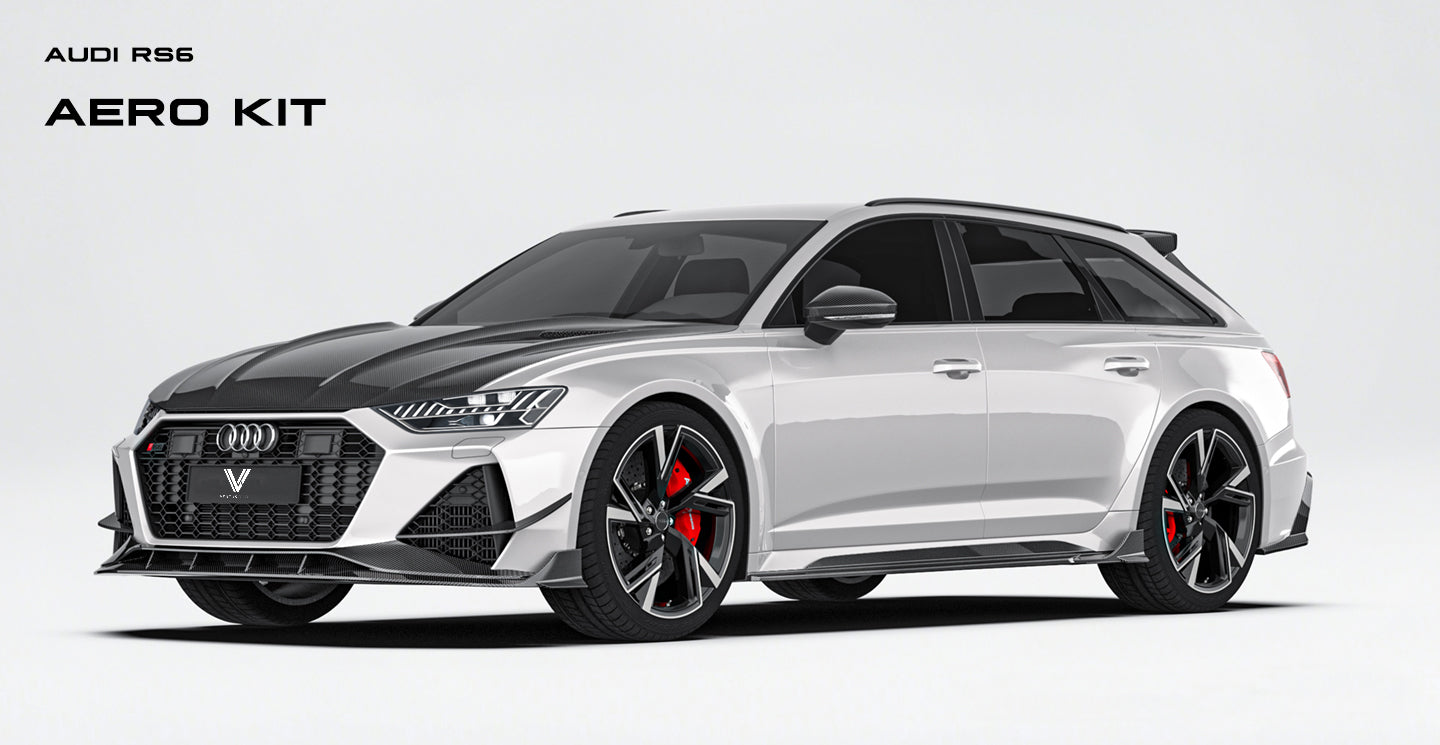 Audi RS6 & RS7 C8 2020-ON with Aftermarket Parts - Front Lip Carbon Fiber from Ventus Veloce