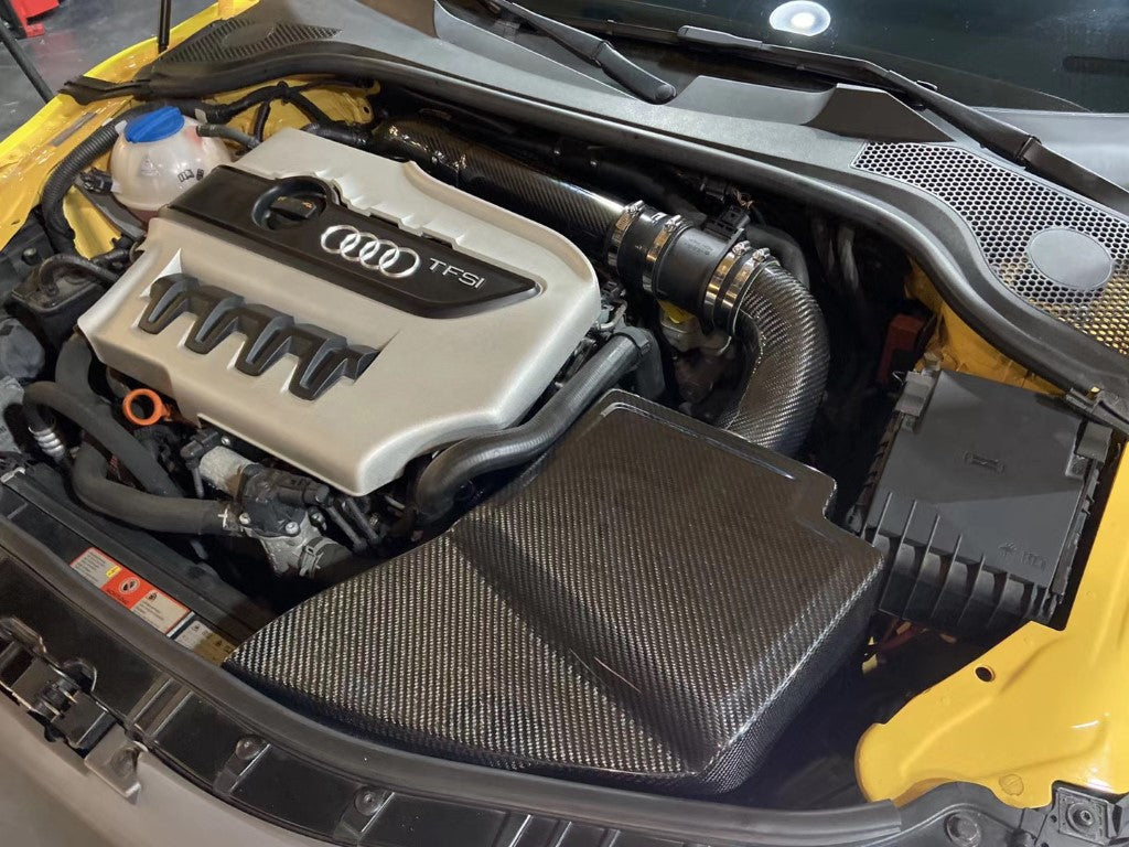 Audi TT TTS MK2 2007 2008 2009 2010 2011 2012 2013 2014 2015 (EA113) with Aftermarket Parts - Air Intake Systems Pre-preg Carbon Fiber from Ventus Veloce
