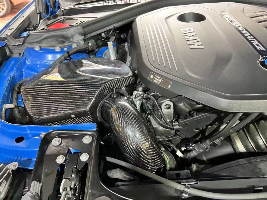 BMW M240I M340I M440I F22 F23 F30 F32 F33 F34 F36 2016-2021 with Aftermarket Parts - Air Intake Systems Pre-preg Carbon Fiber from Ventus Veloce
